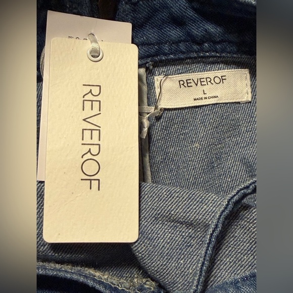 Denim Open Back Ruffle Front Jumpsuit - Picture 7 of 7